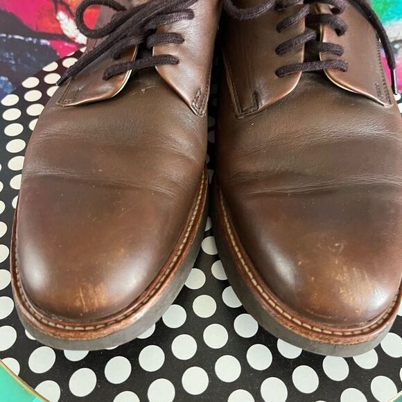 Samuel Hubbard Founder Men's 8.5  Medium Shoes Leather Brown Smooth M2100-041 - Picture 5 of 8